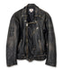 Distressed Leather Biker Jacket