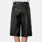 Distressed Leather Painter Shorts