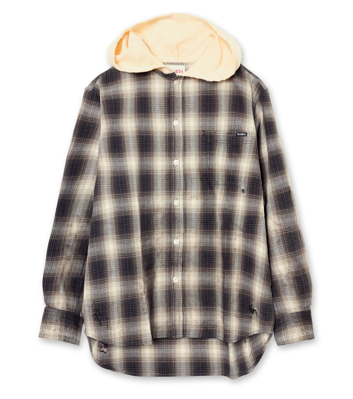 Check Hooded Shirt