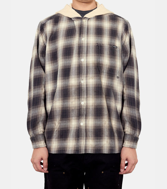 Check Hooded Shirt