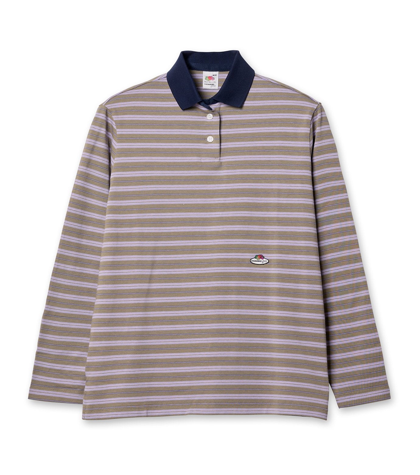 Striped Long Sleeve Polo