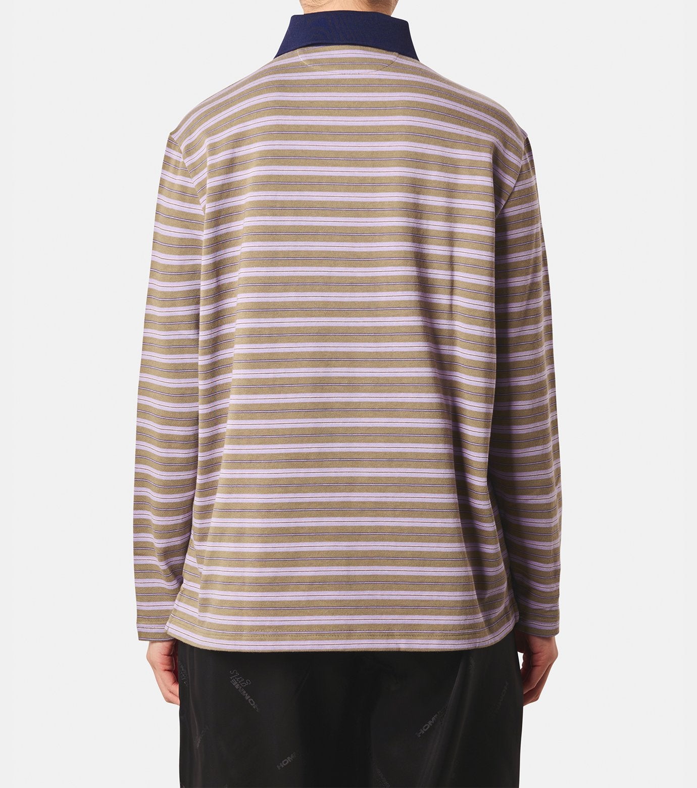 Striped Long Sleeve Polo