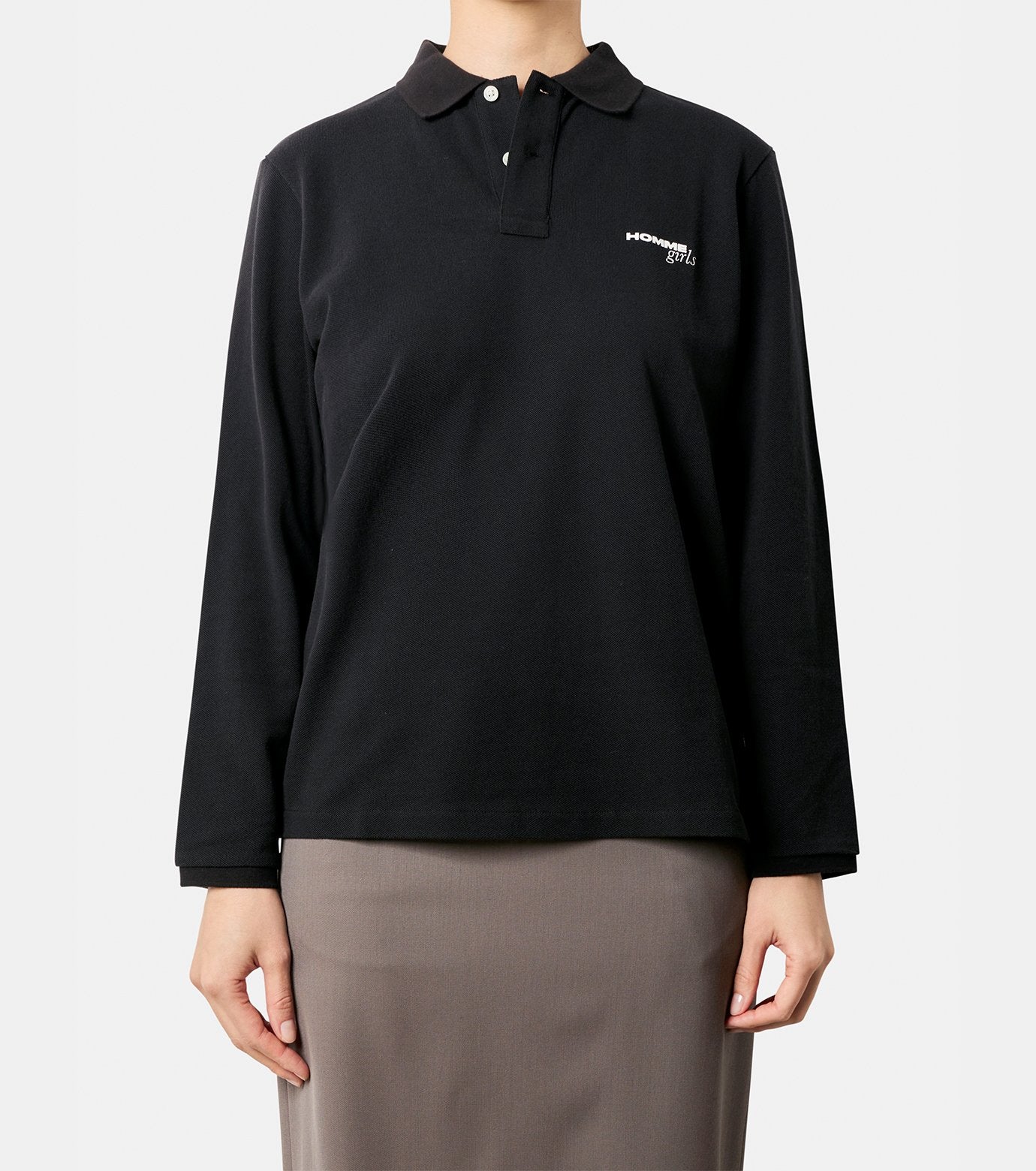 Long Sleeve Pique Polo