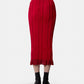 Plaited Rib Knit Pencil Skirt