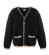 KNIT CARDIGAN/TRIM