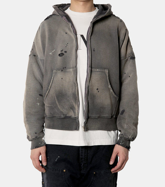 ZIP UP HOODIE DOUBLE FACE