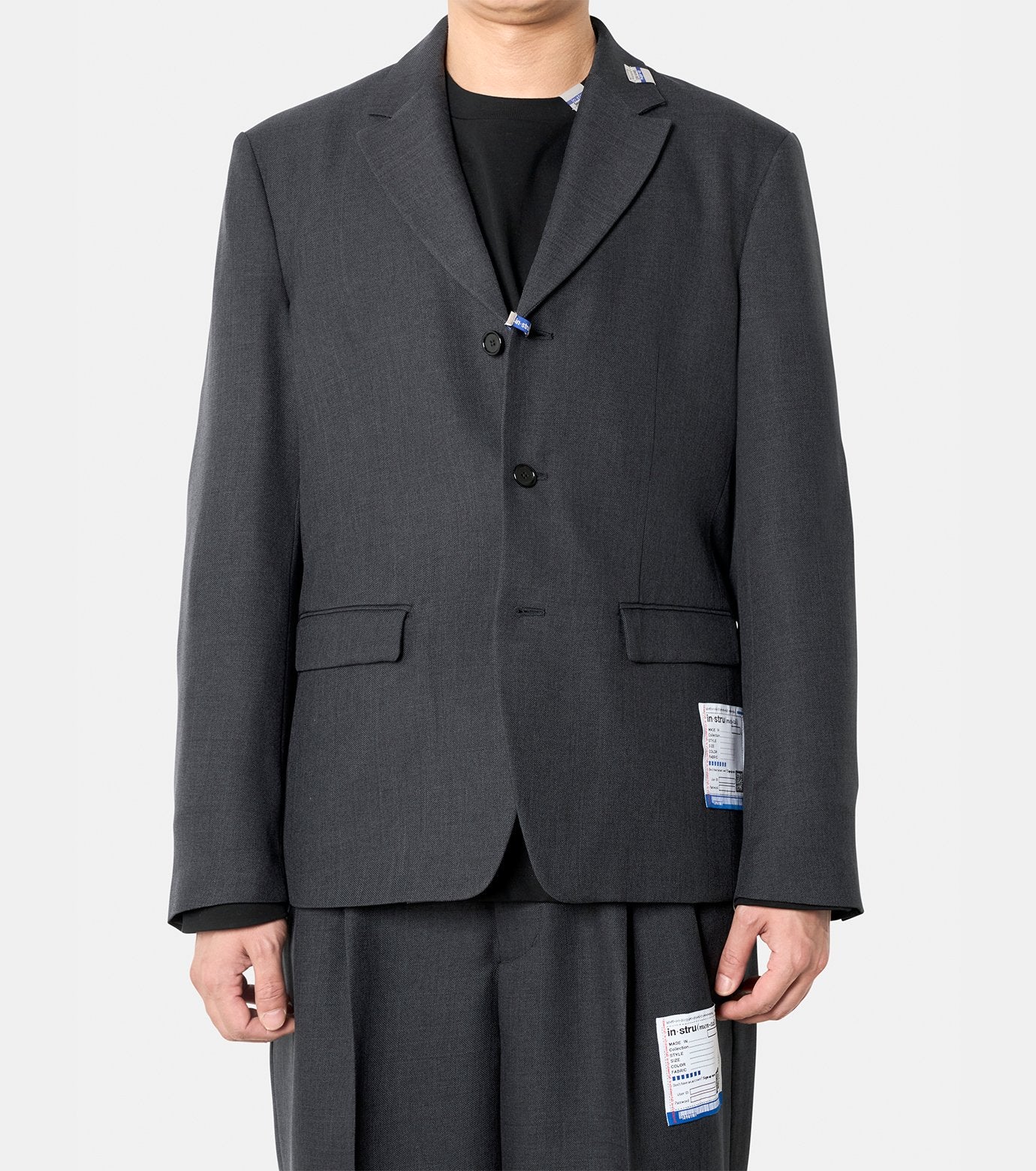 WOOLY SHARKSKIN 3B JACKET