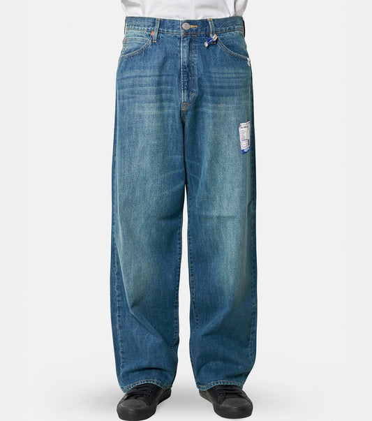 HARD WASHED SELVAGE DENIM BAGGY PANT