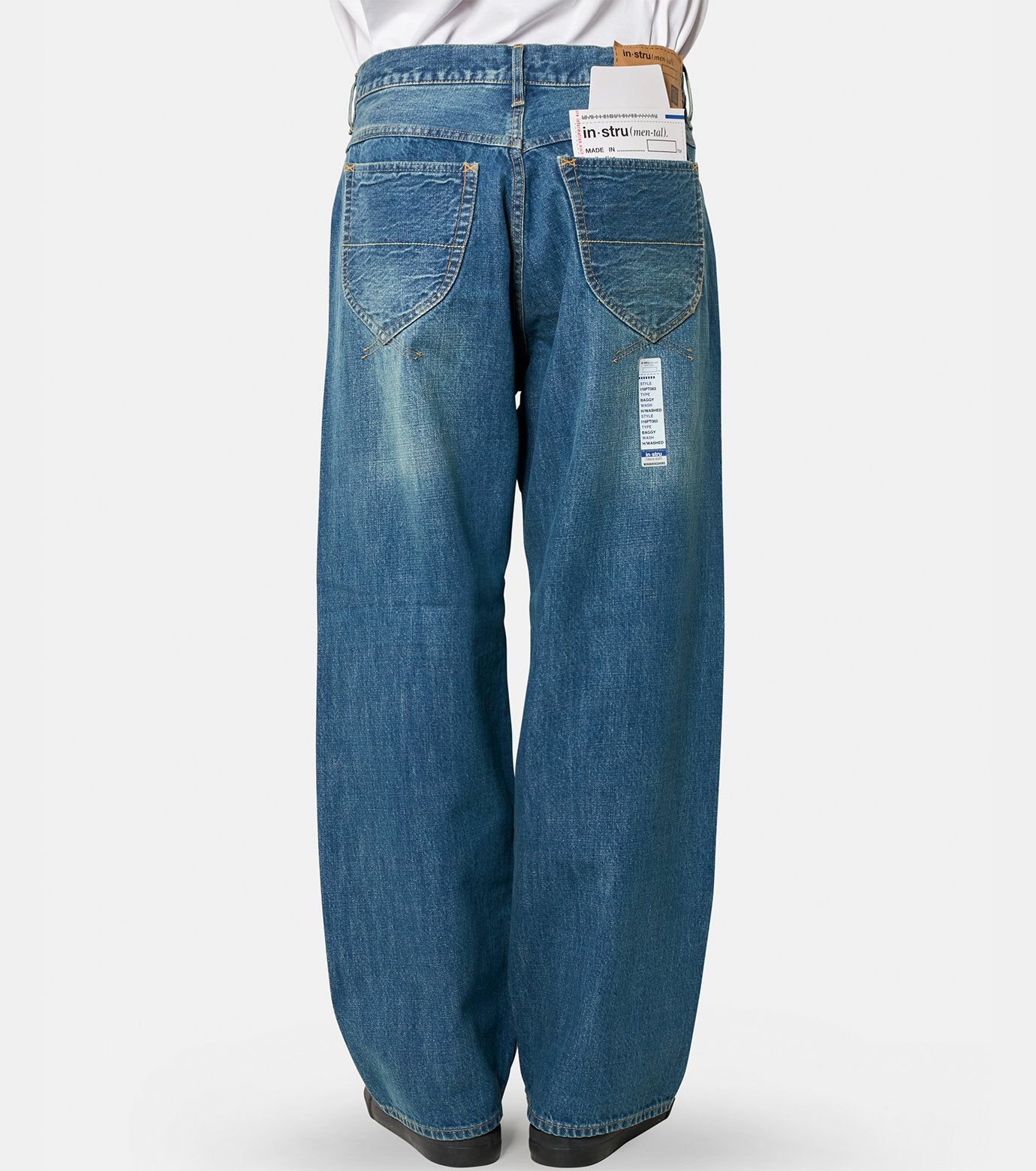 HARD WASHED SELVAGE DENIM BAGGY PANT
