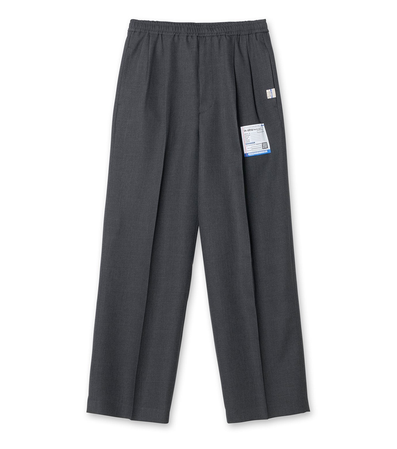 WOOLY SHARKSKIN EASY TROUSERS