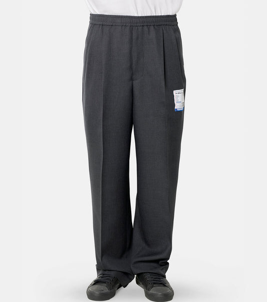 WOOLY SHARKSKIN EASY TROUSERS