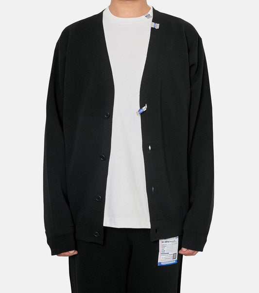 COTTON POLYESTER MILAN RIB CARDIGAN