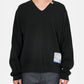 COTTON POLYESTER MILAN RIB V_NECK PU