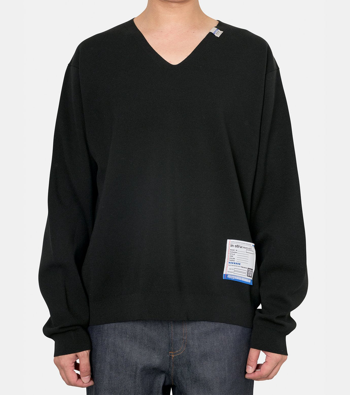 COTTON POLYESTER MILAN RIB V_NECK PU