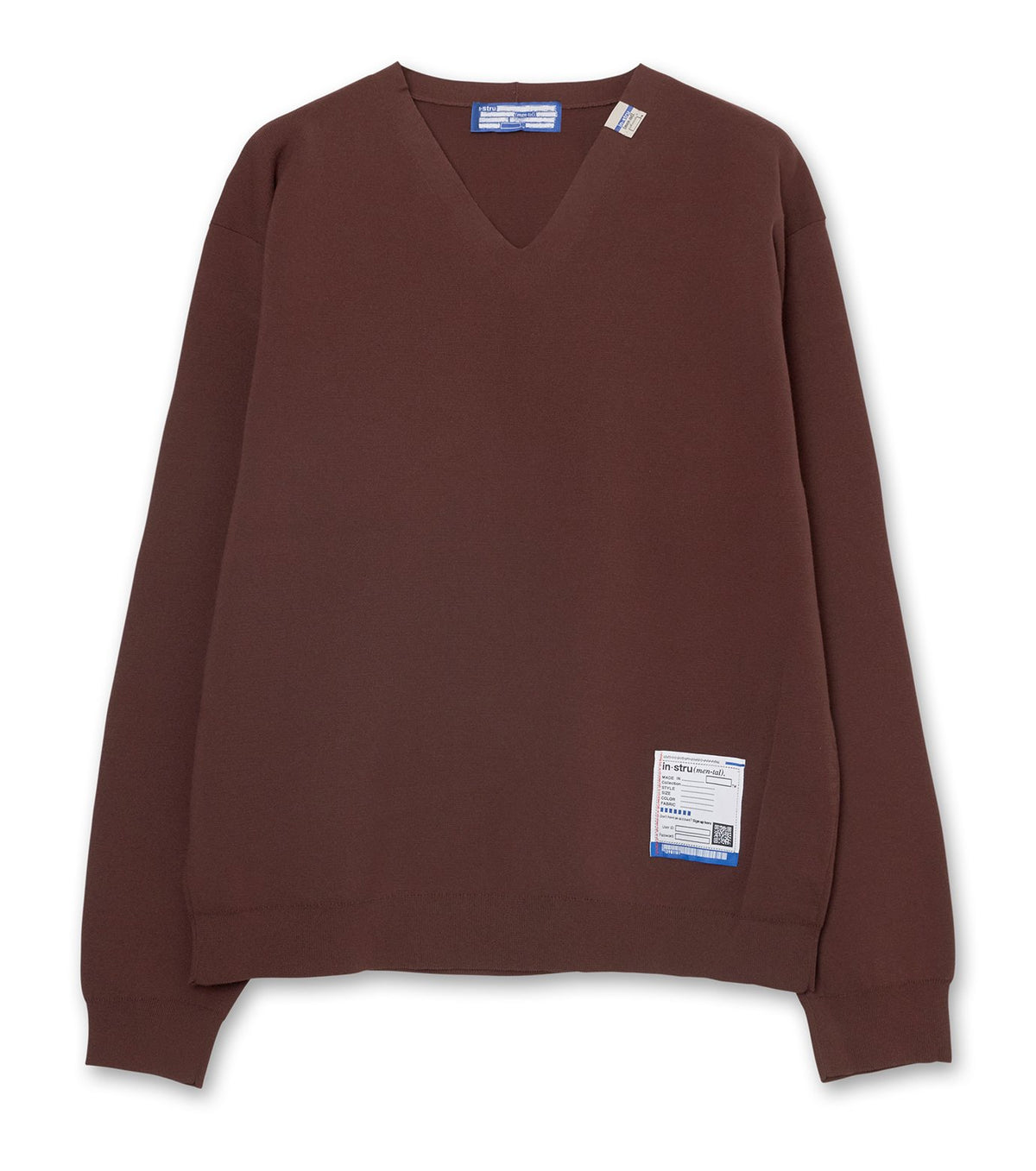 COTTON POLYESTER MILAN RIB V_NECK PU