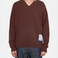 COTTON POLYESTER MILAN RIB V_NECK PU