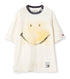 SMILY FACE PRINTED DISTRESSED TEE