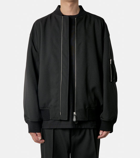 BLOUSON WITH RIB COLLAR