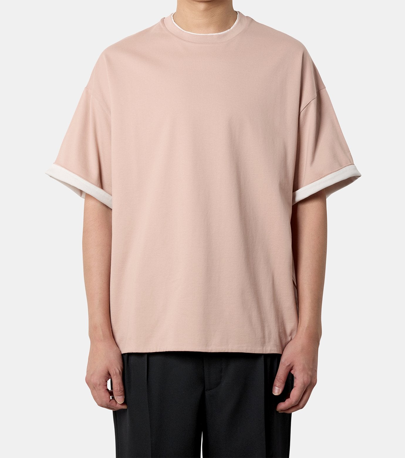 T-SHIRT CN SS DOUBLE LAYER