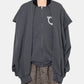Sleeve Hoodie Zip-Up Jacket