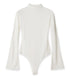 High Neck Crepe Jersey Bodysuit