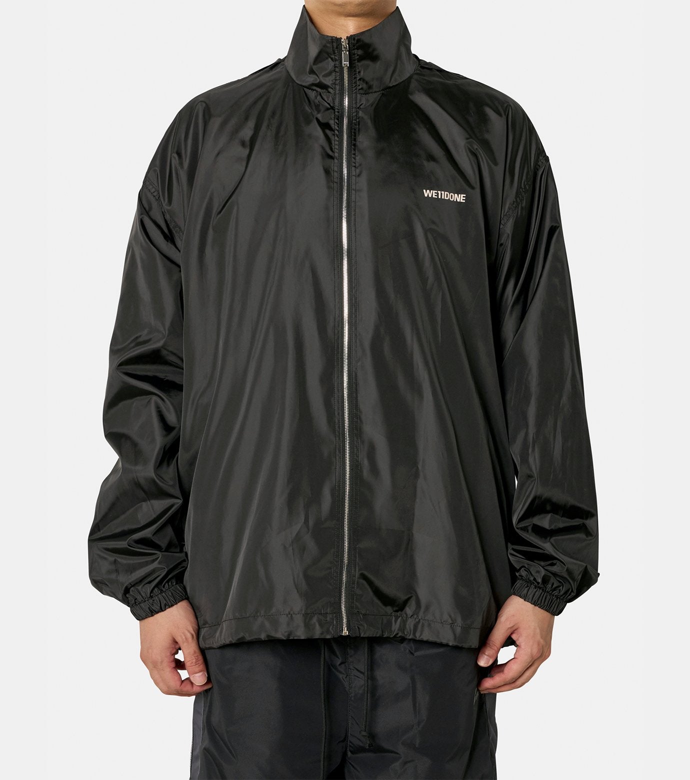 BLACK WINDBREAKER JACKET