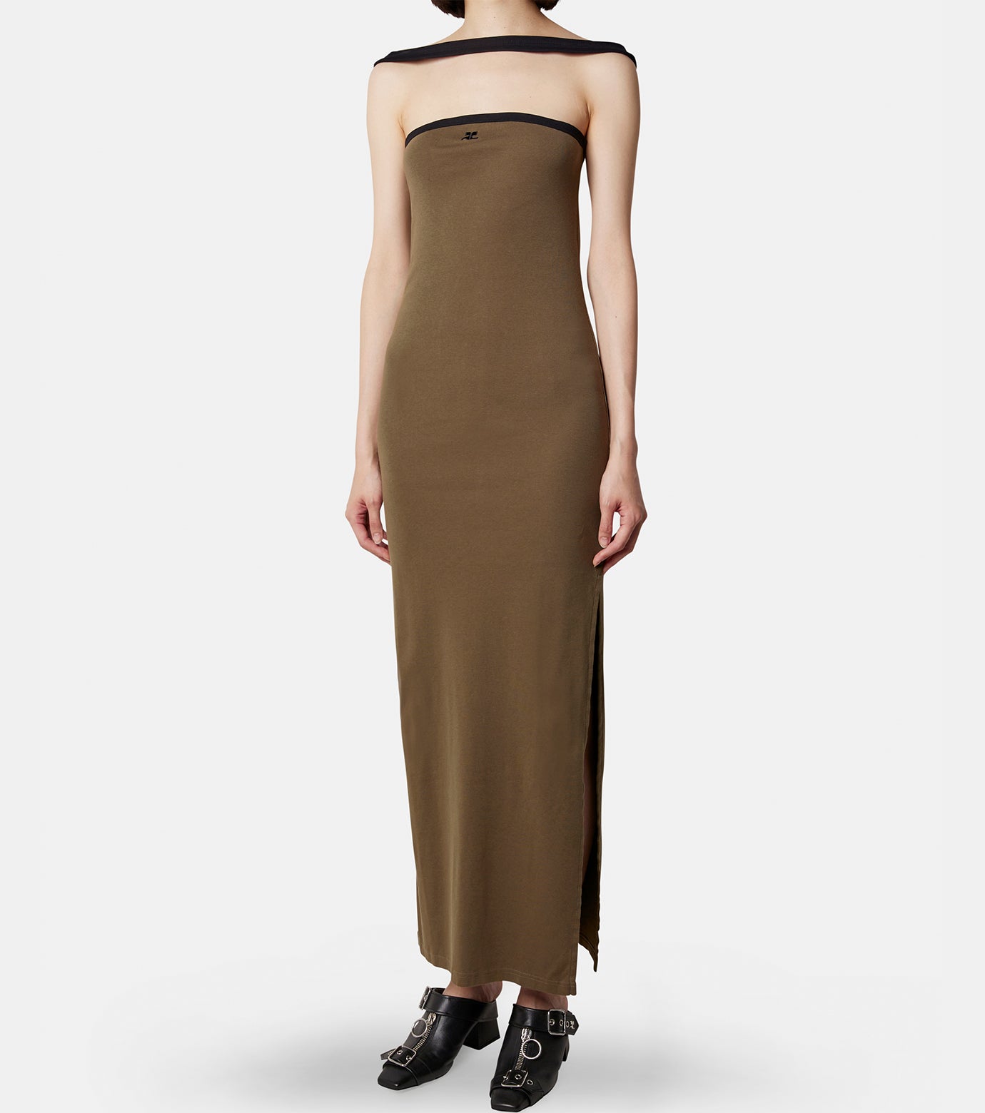 Contrast Hyperbole Long Dress