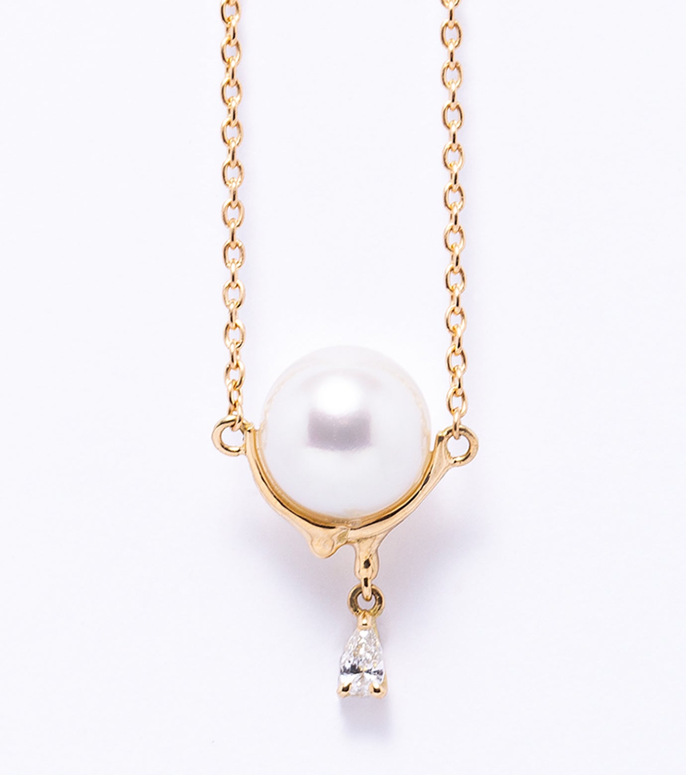 akoya pearl diamond drop neckles