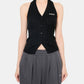 Halter-Neck Cable Knit Vest