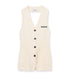 Halter-Neck Cable Knit Vest