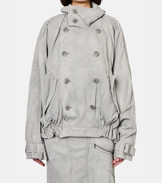 Pigment Wased Double Breasted Jacket
