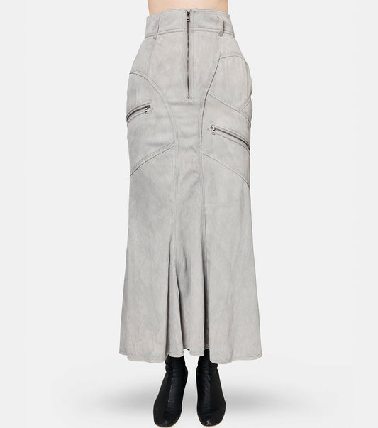 Pigment Washed Zip Panel Mermaid SK
