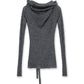 Baby Alpaca Draped Knit Top