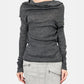 Baby Alpaca Draped Knit Top