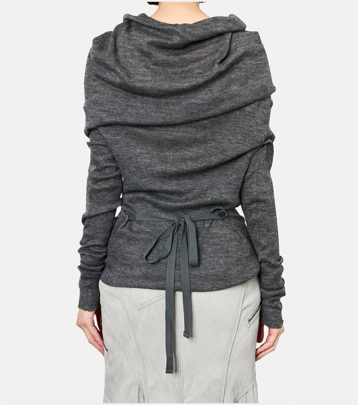 Baby Alpaca Draped Knit Top
