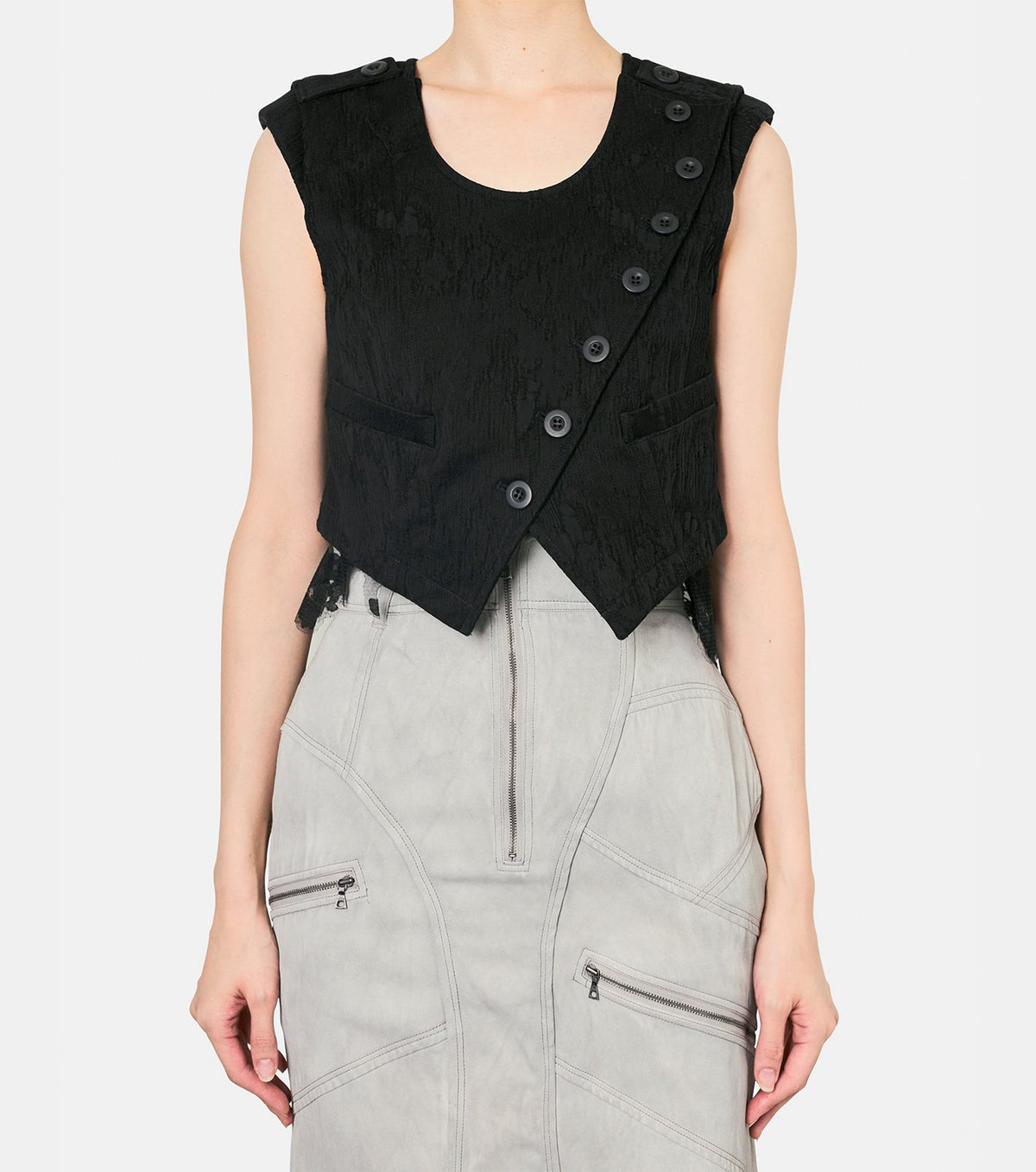 Eroded Jacquard Vest