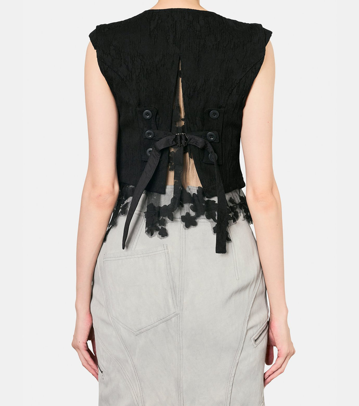 Eroded Jacquard Vest