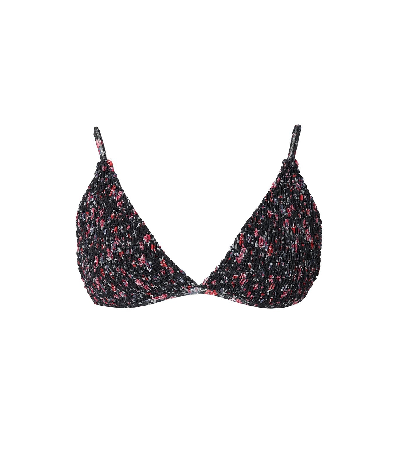Shirring Flower Triangie Top