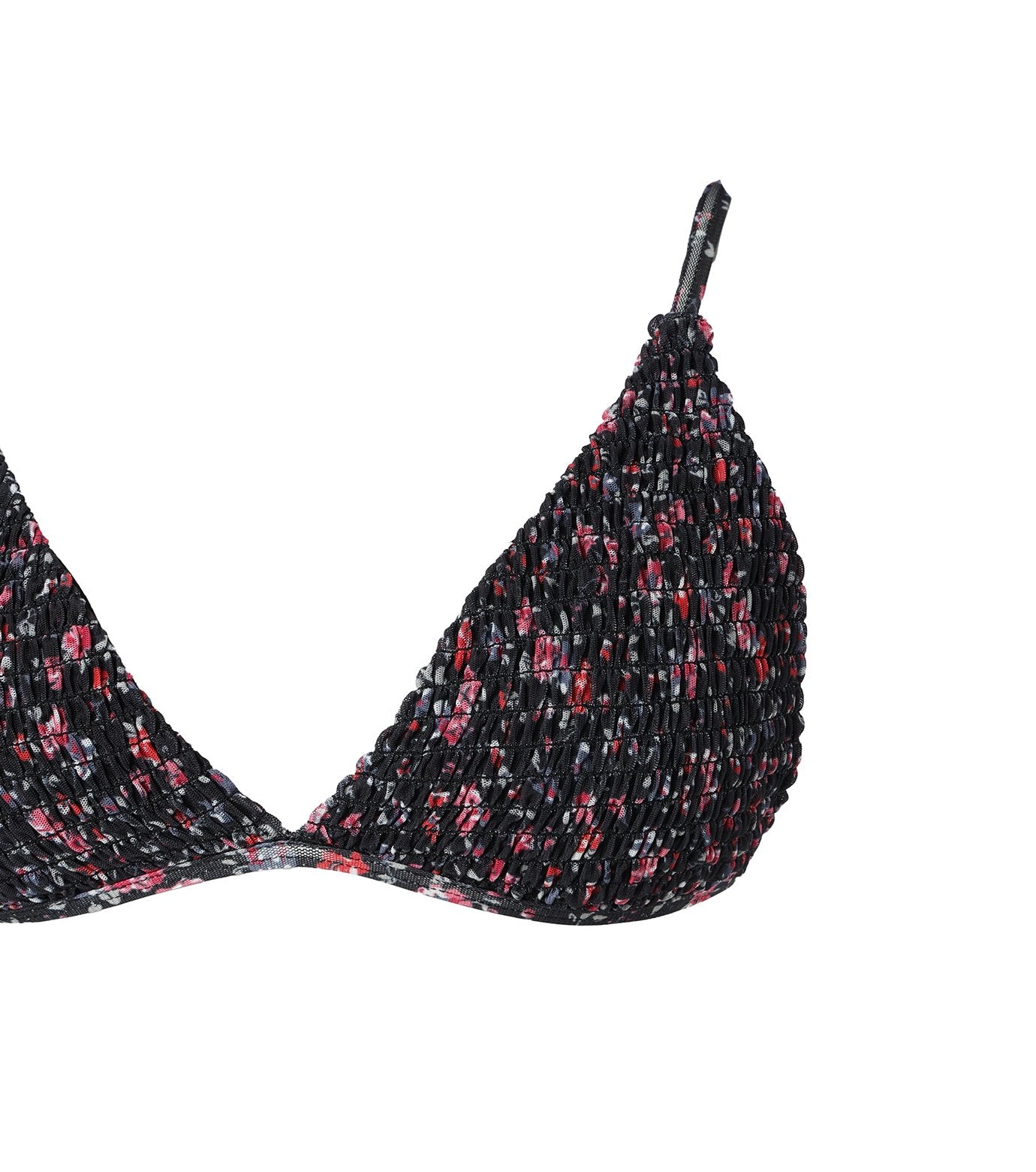 Shirring Flower Triangie Top