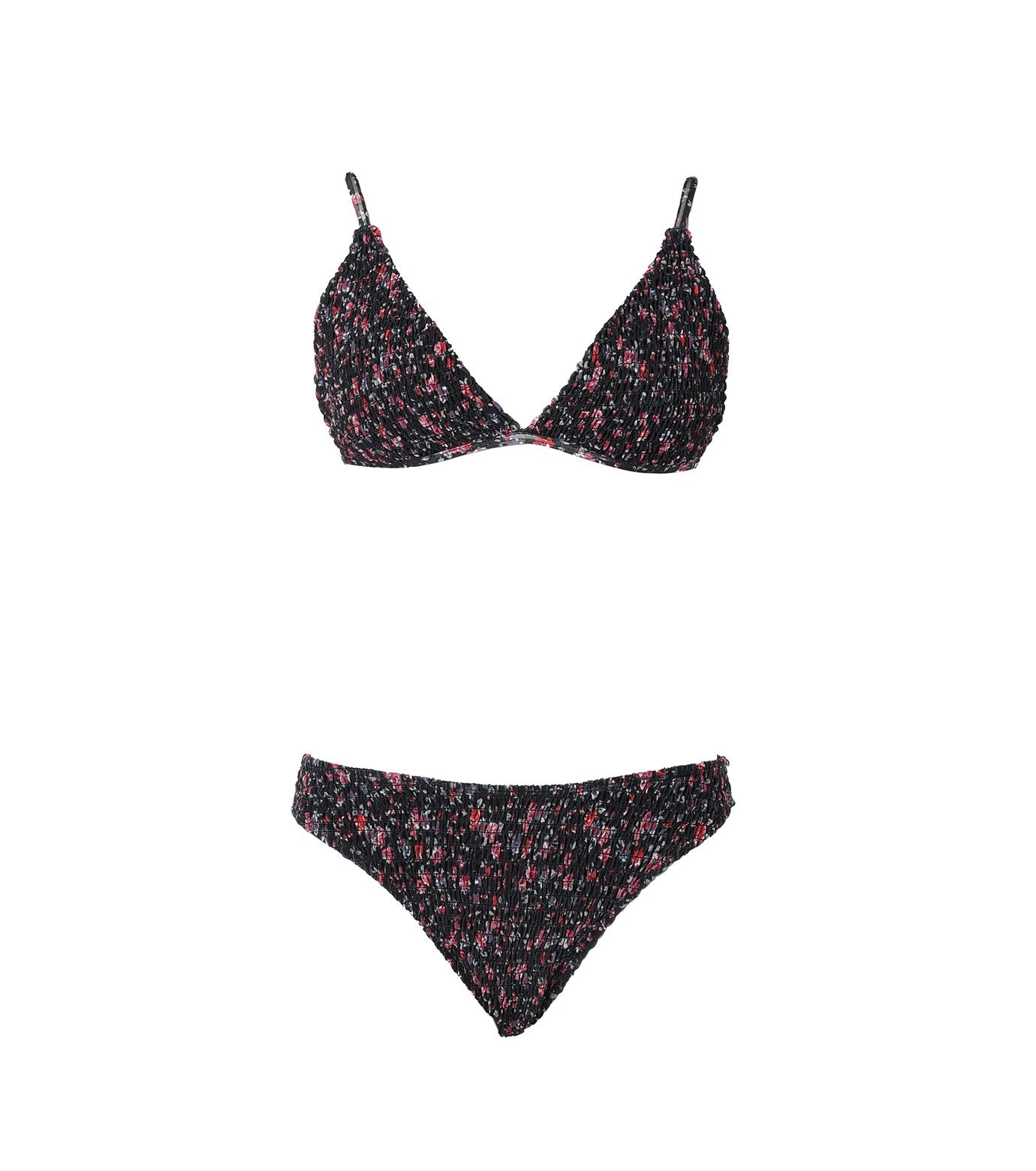 Shirring Flower Triangie Top
