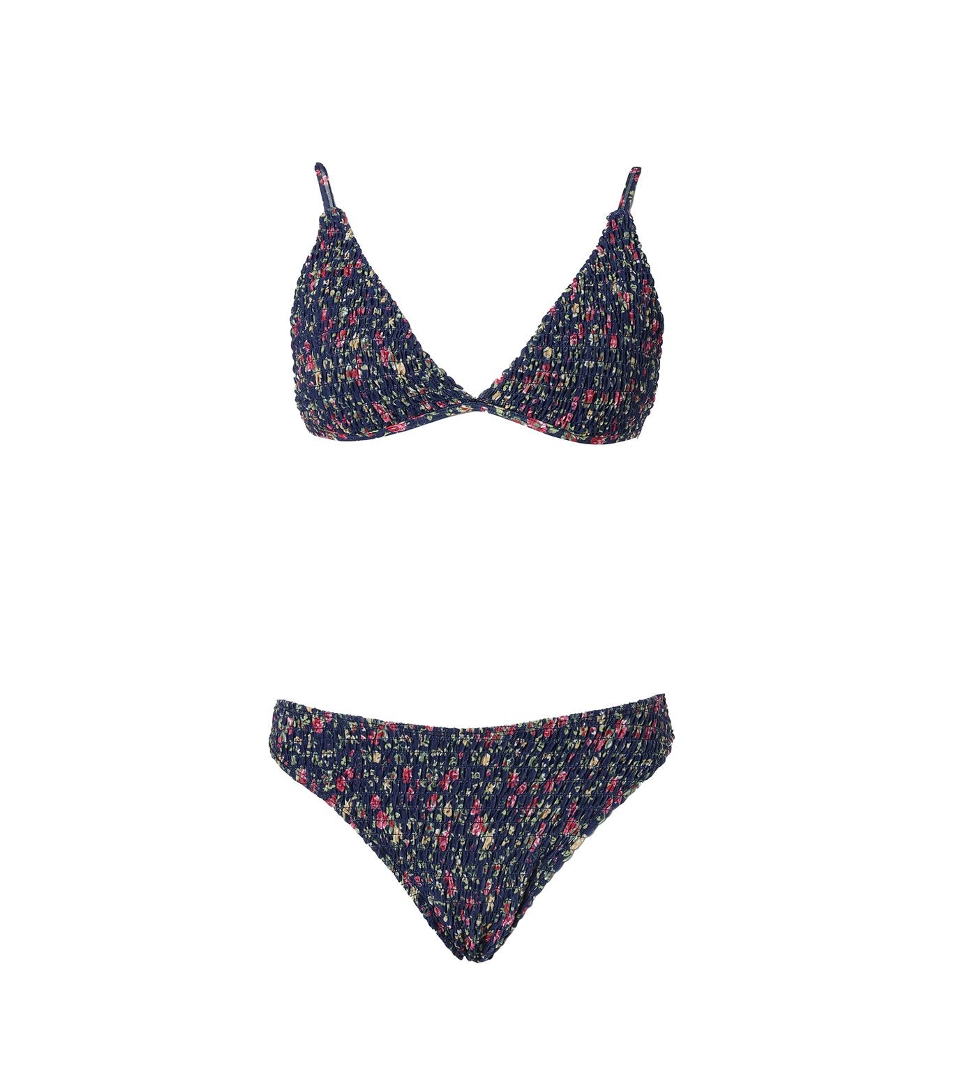 Shirring Flower Triangie Top