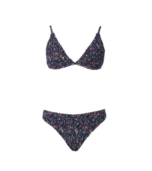 Shirring Flower Triangie Top