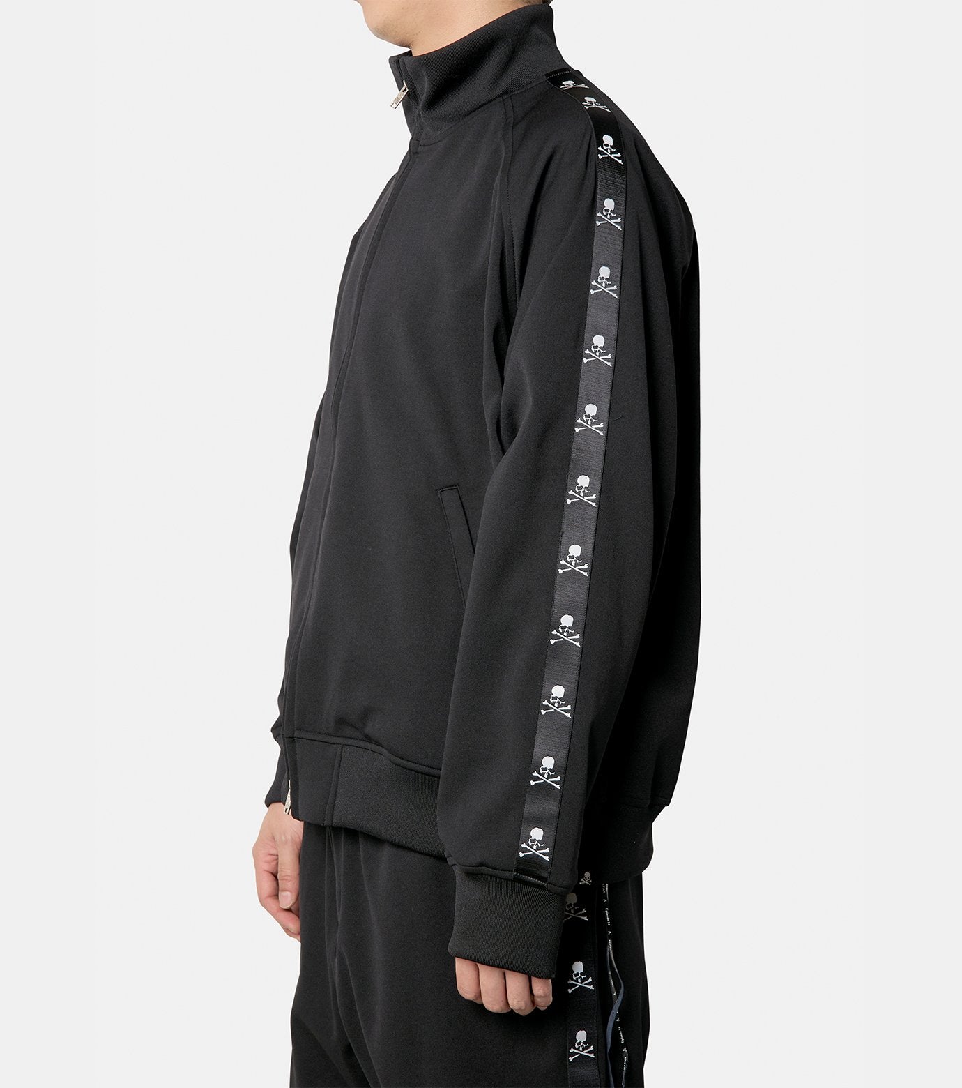 SKULL TAPE JERSEY TRACK JACKET