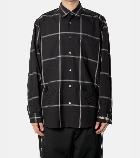 WINDOWPANE PLAID LS SHIRT