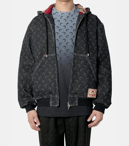 MOON LASER DENIM PADDED JACKET