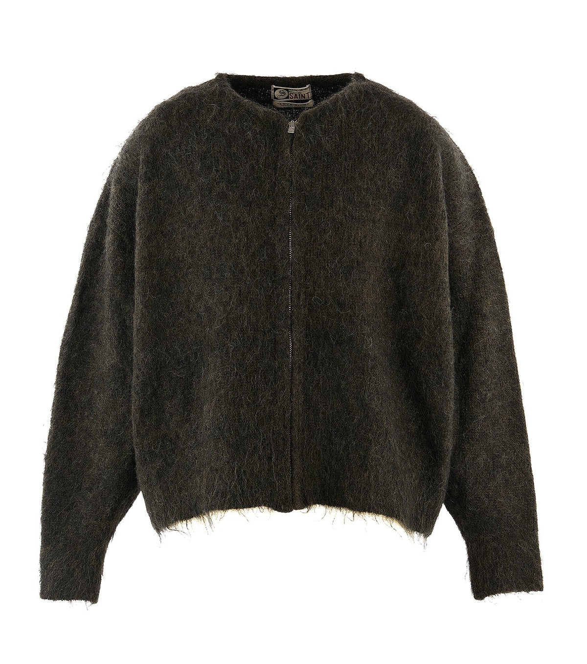 ZIP UP MOHAIR KNIT/ZIP