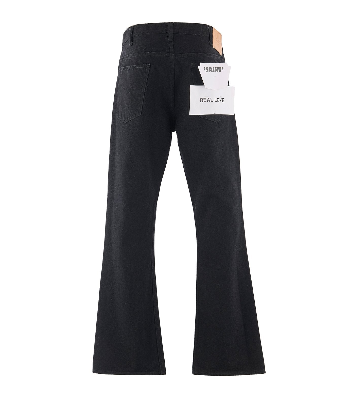 BLK FLARE DENIM PANTS/FLARE