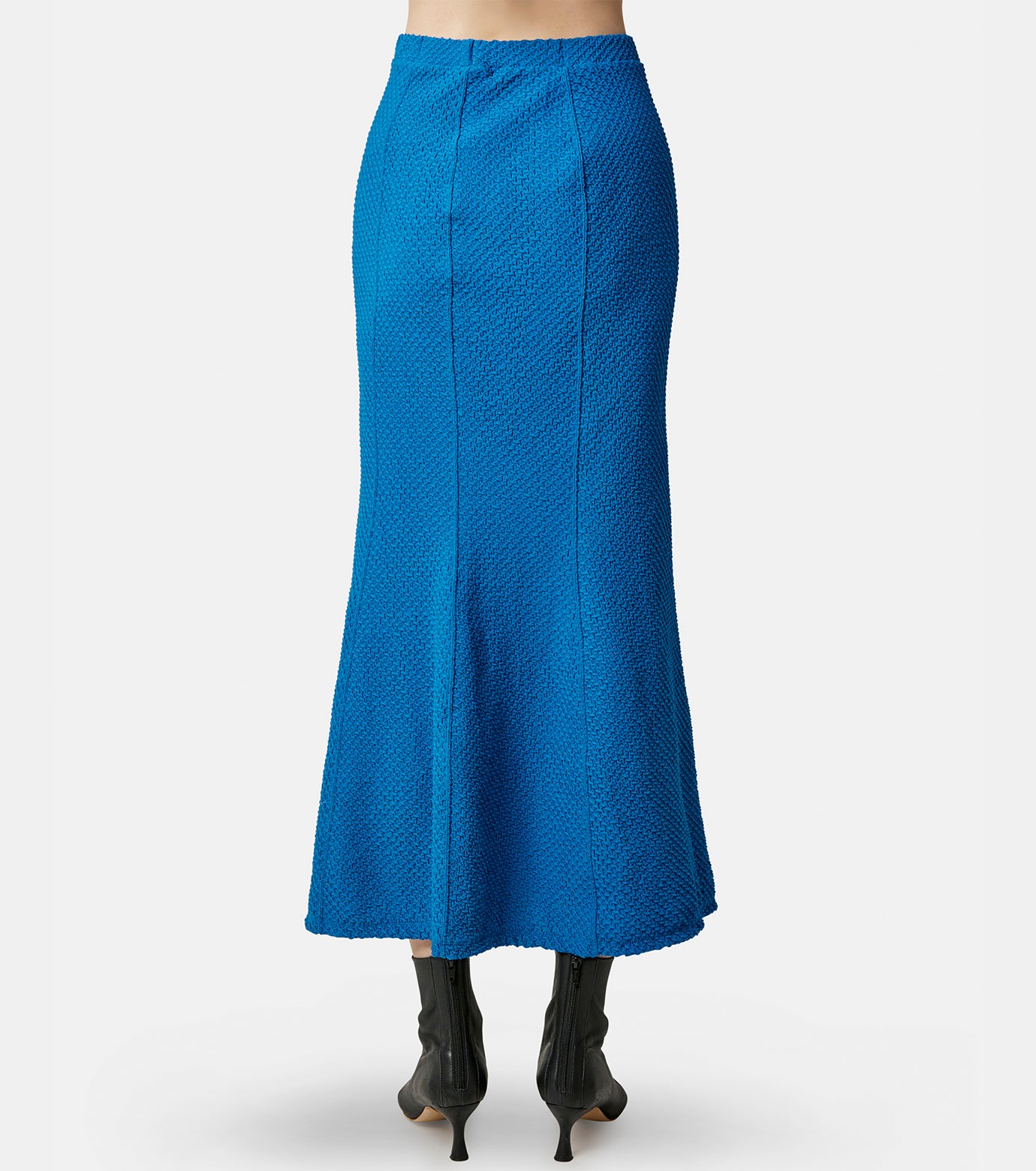 Shirring Jersey Jacquard Flare Skirt