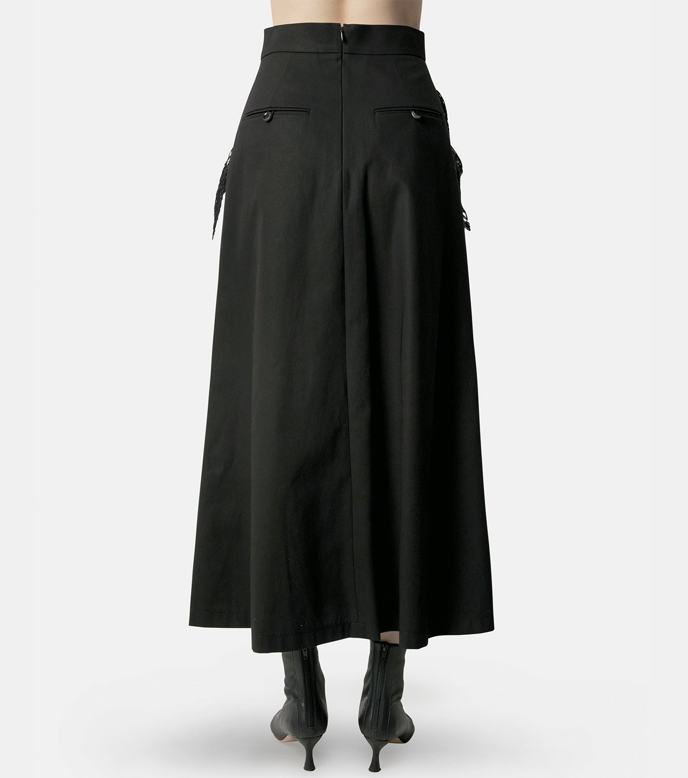 Cording Emb Detail Cotton Skirt