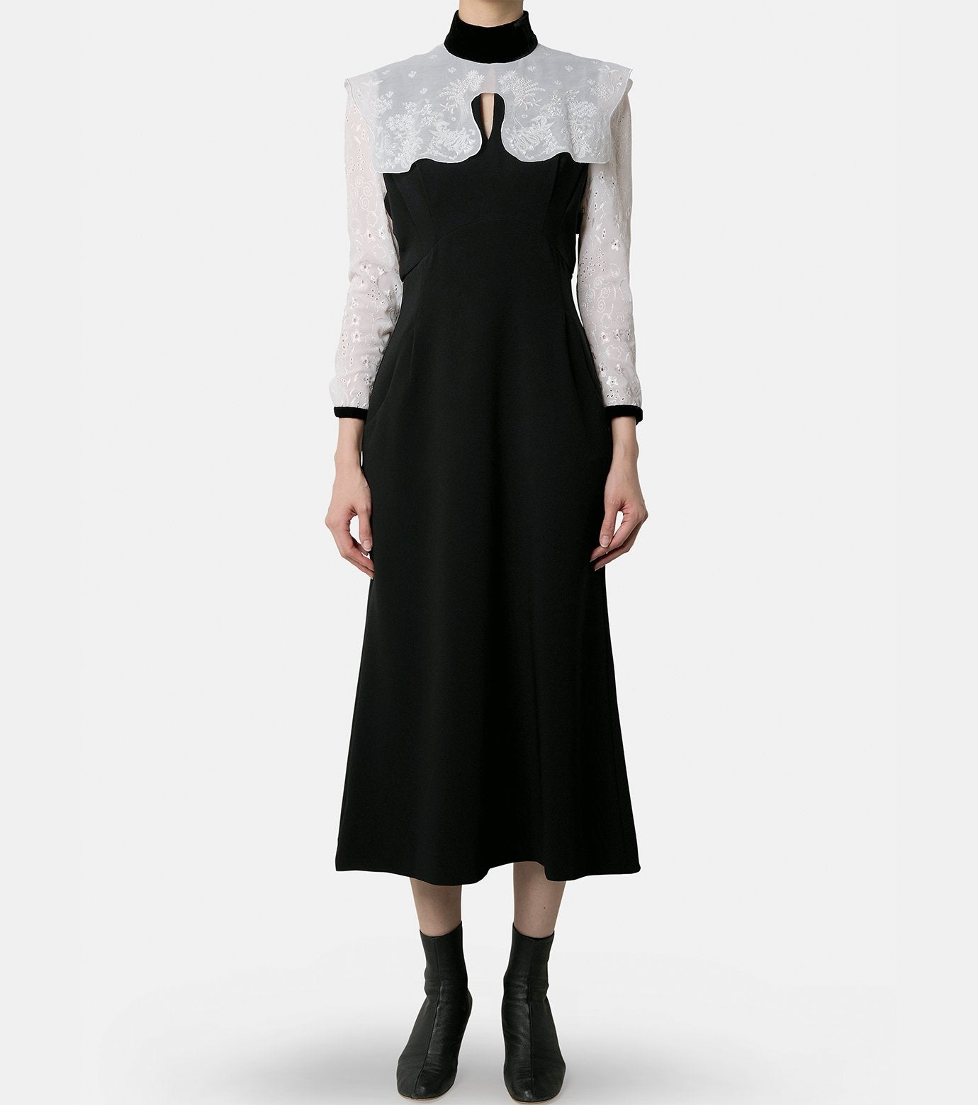 Cotton Lace Collar Dress